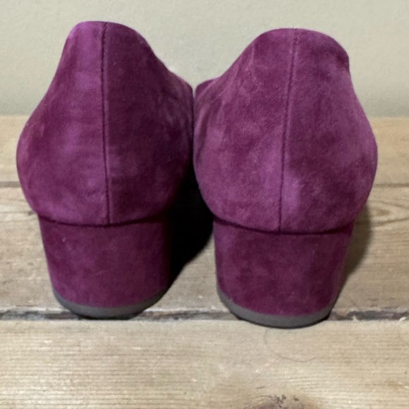Taryn Rose Suede Wedge Pumps Babe Fig 10 B - Picture 6 of 9